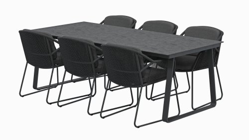 4seasons outdoor accor dining antracite tuinset