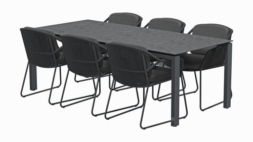 4seasons outdoor accor dining antracite esstischgruppe