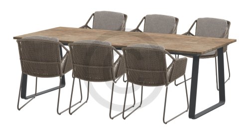 4seaons outdoor accor dining mid grey tuinset