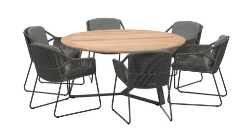 4seaons outdoor accor dining mid grey tuinset