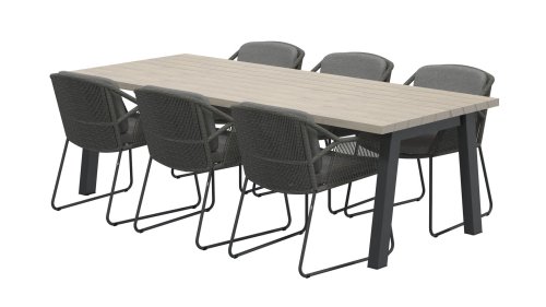 4seaons outdoor accor dining mid grey tuinset