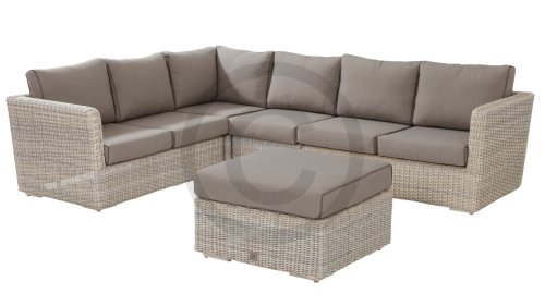 4 seasons outdoor elite loungeset met centerdeel en voetenbank