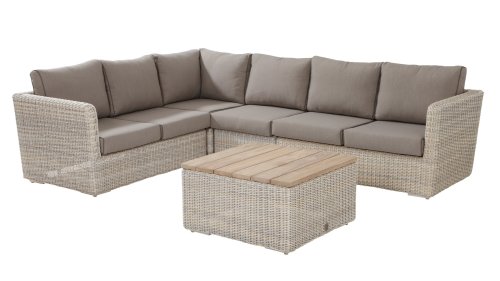 4 seasons outdoor elite loungeset met centerdeel en salontafel 