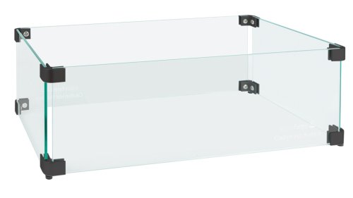 easyfires glasset rechthoek 50x25cm zwarte hoeken