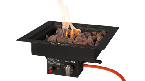 Easyfires Inbouwbrander Vierkant Groot Zwart