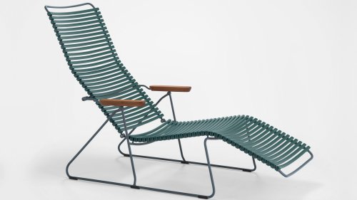 houe click sunlounger pine green