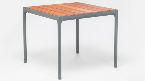 houe four diningtafel 90x90cm grey frame bamboo