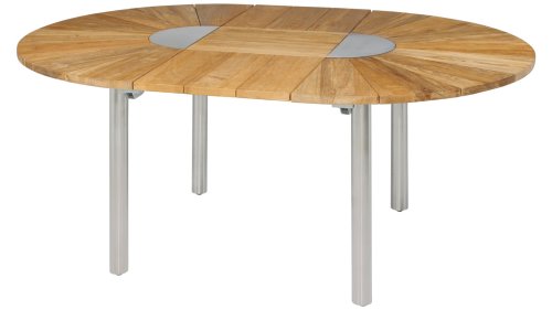 zebra catax uitschuifbare tafel rvs teak 135 185cm