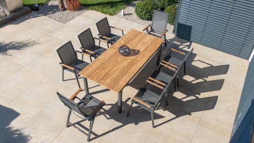fly tuinset aluminium dining graphite