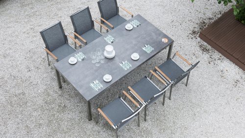 zebra fly diningset rvs tuinset