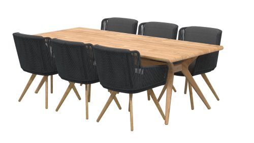 4seasons outdoor flores dining anthracite 